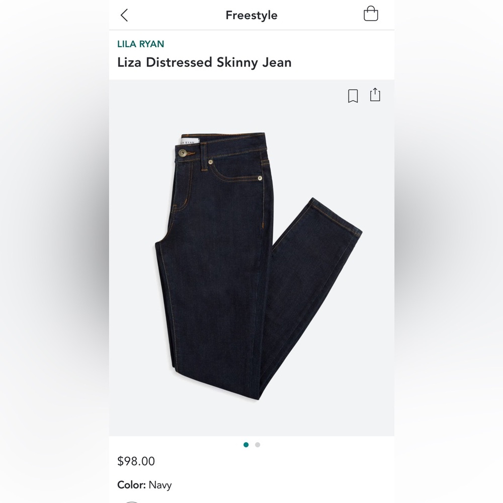 Lila Ryan Liza Skinny Jean Navy Size 12